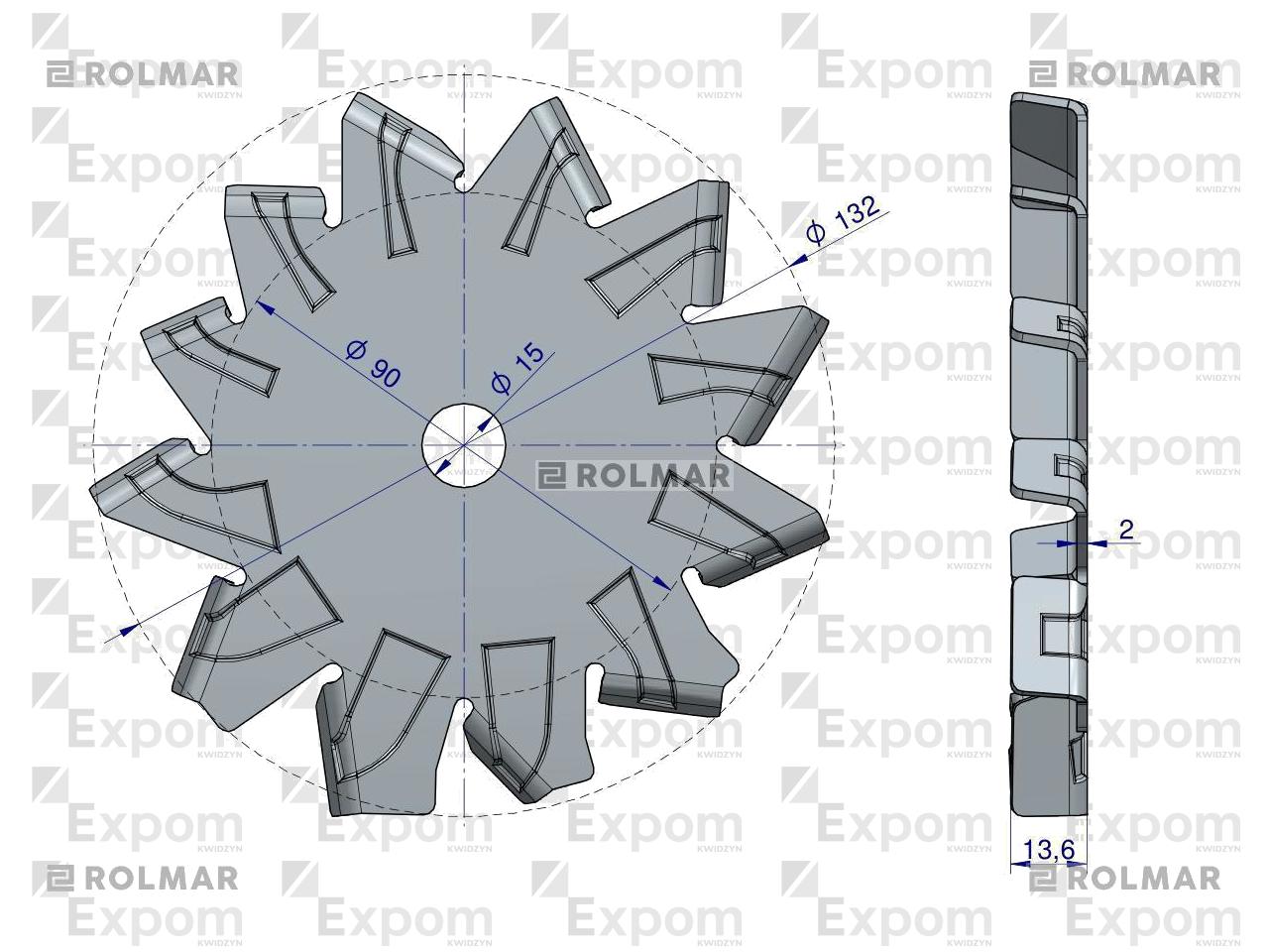 Wentylator alternatora  MF3 Nowy Typ EXPOM KWIDZYN eu 