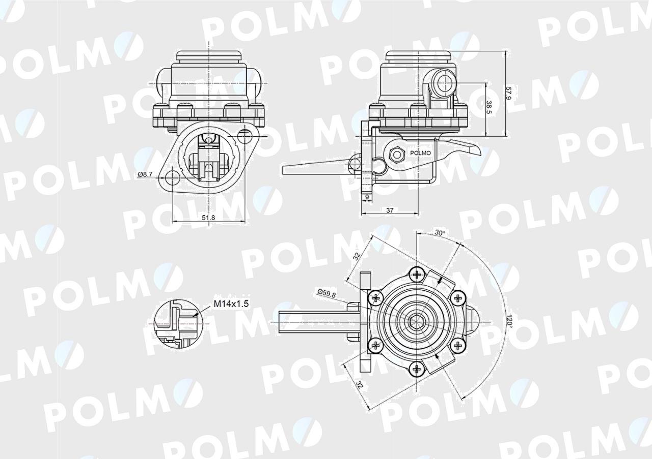 Pompa zasilająca F312.200.710.041 POLMO