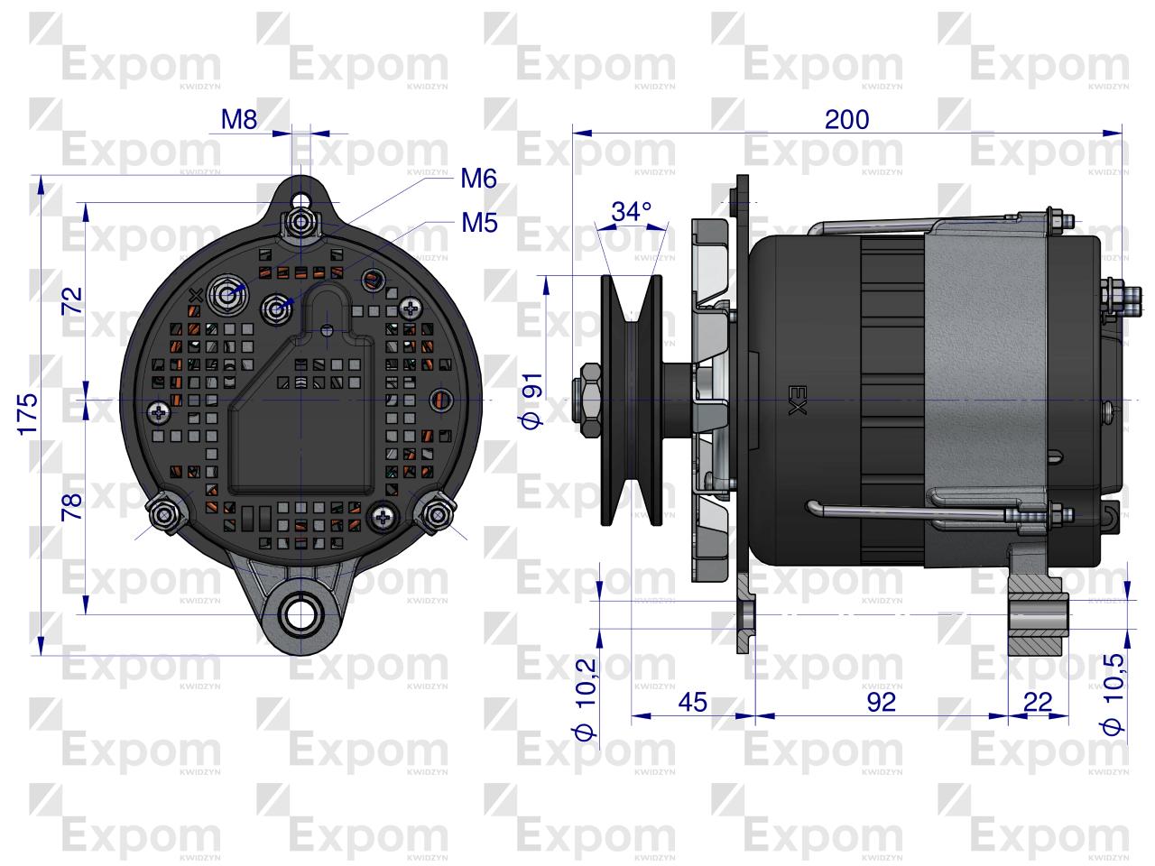 Alternator MTZ 72A EXPOM KWIDZYN eu