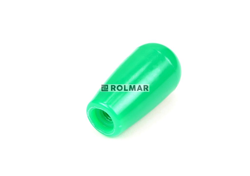 Gałka z gwintem zielona M8 dł52mm