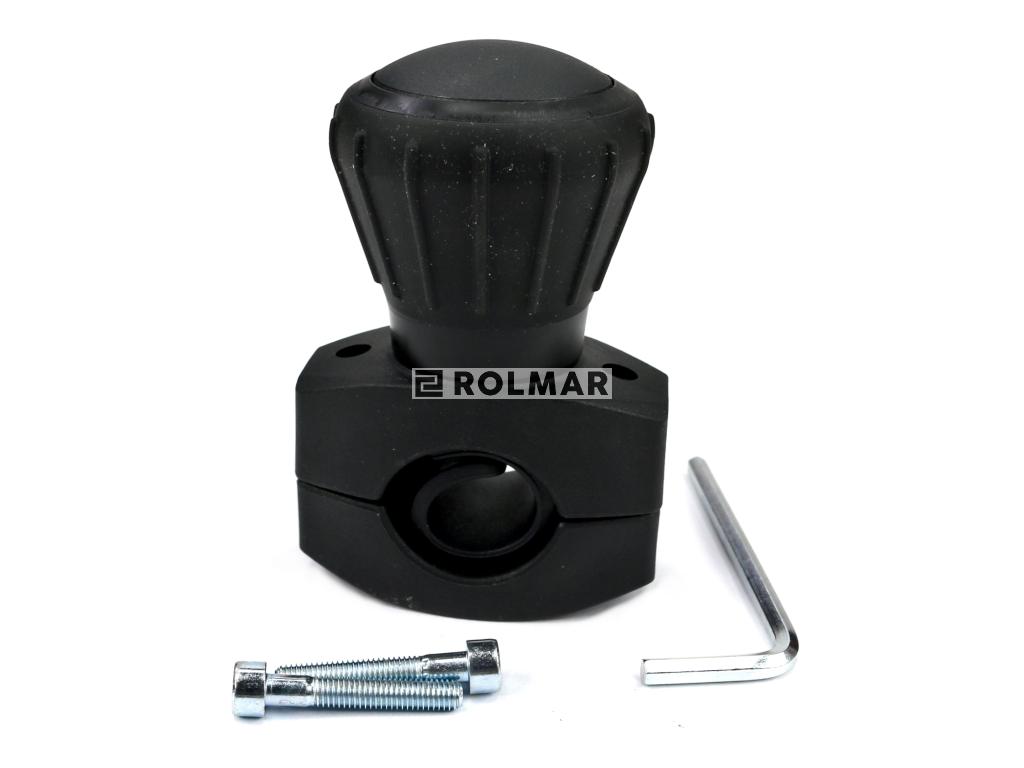 Gałka kierownicy na łożysku. kolor czarny