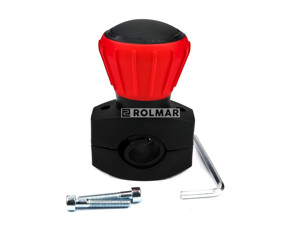 Gałka kierownicy na łożysku. kolor czerwony