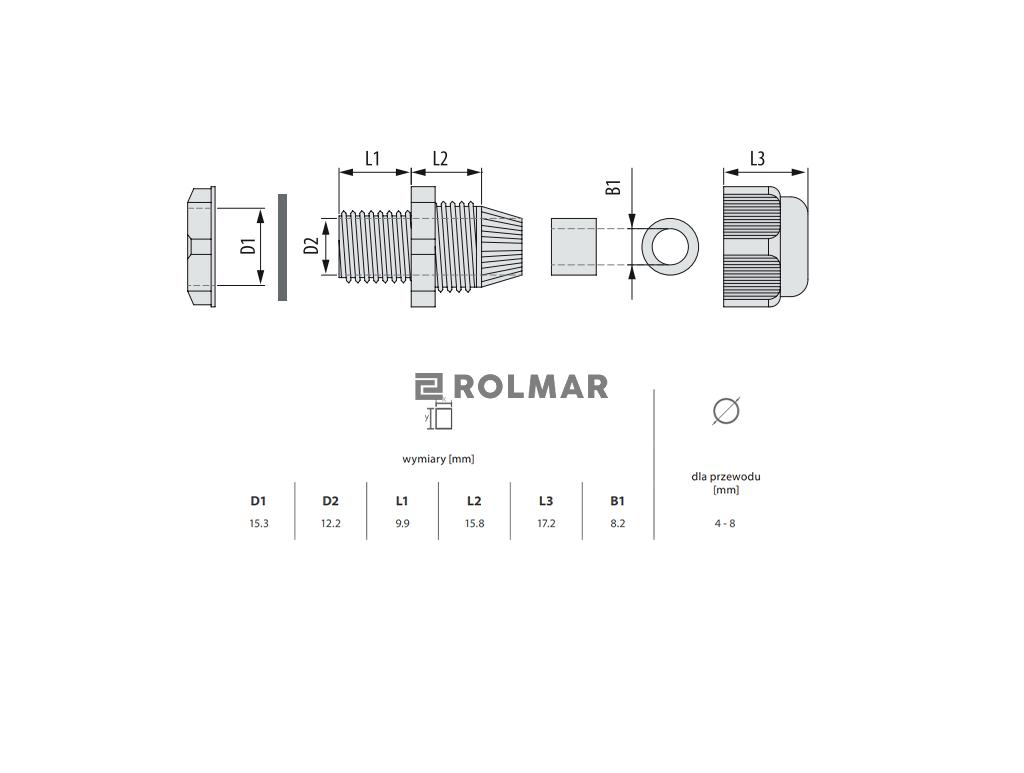 Uniwersalna hermetyczna prostokątna puszka łączeniowa z dławicami x3 IP66