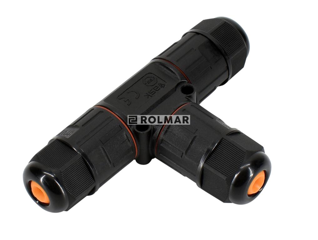 Uniwersalne hermetyczne złącze kablowe IP68 3-torowe trójnik