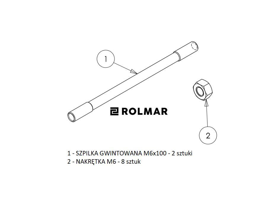 Zestaw szpilek do połączenia 2 dźwigni 3047 (JOY-DZ3047) sterowania rozdzielaczem hydraulicznym (na linki. widełki)