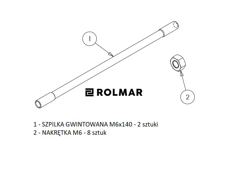 Zestaw szpilek do połączenia 3 dźwigni 3047 (JOY-DZ3047) sterowania rozdzielaczem hydraulicznym (na linki. widełki)