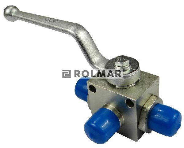 Zawór kulowy hydrauliczny 3-drożny M18x1.5 z otworami montażowymi