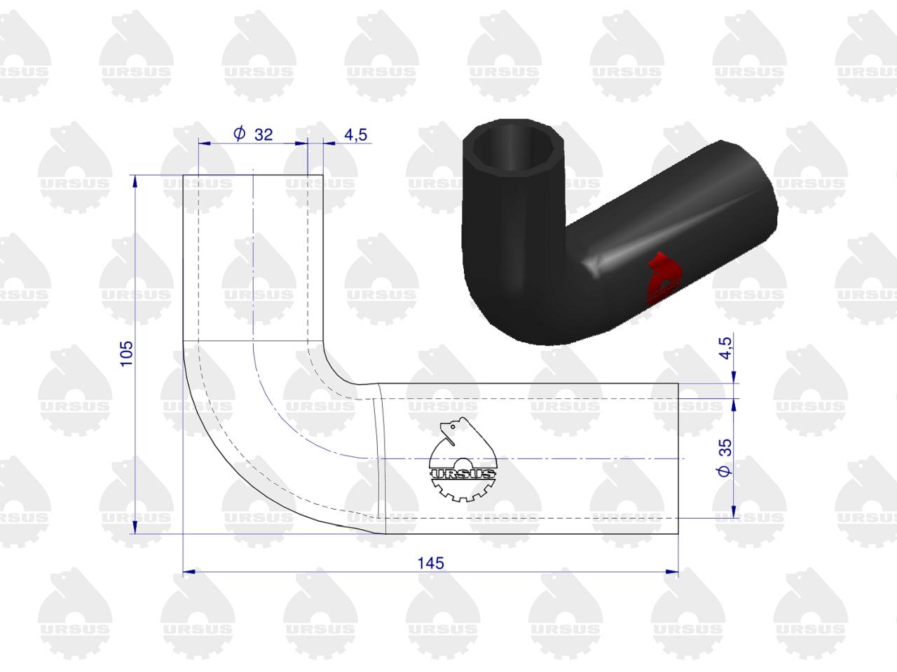 Zestaw komplet przewodów chłodnicy MF-3 ORYGINAŁ URSUS