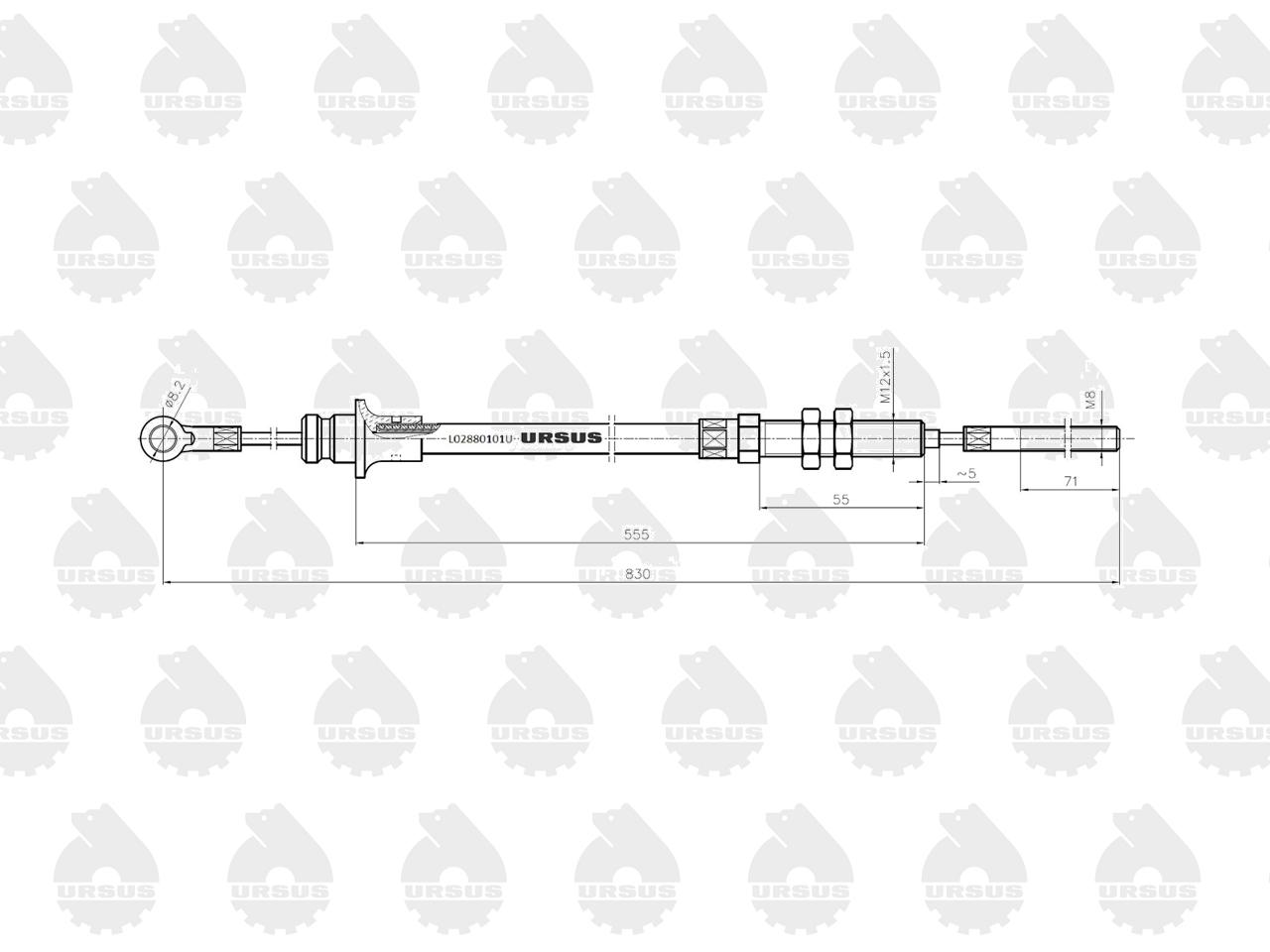 Linka - Hamulec L-830mm C-330M ORYGINAŁ URSUS