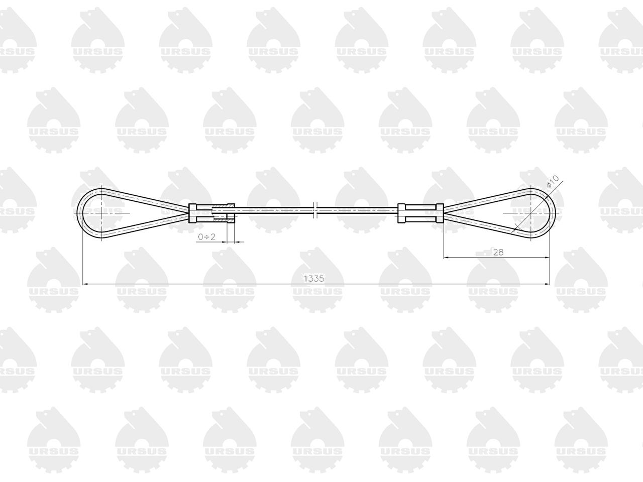 Linka - Maska L-1335mm 4236105 C-330 ORYGINAŁ URSUS