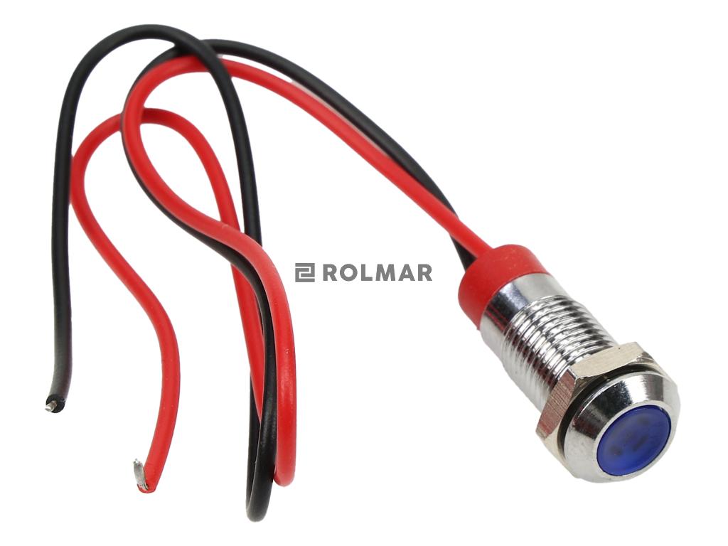 Lampka kontrolna LED FI8 12/24V niebieska