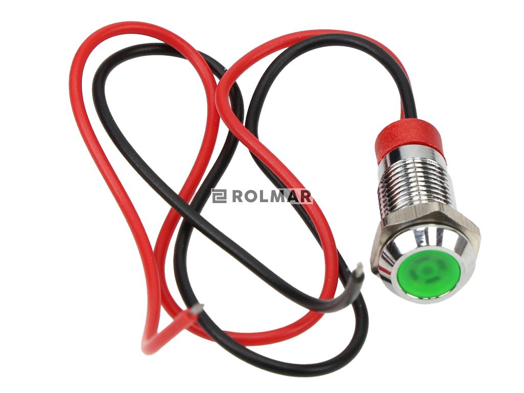 Lampka kontrolna LED FI8 12/24V zielona
