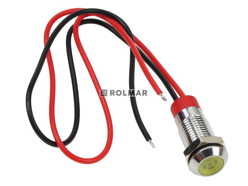 Lampka kontrolna LED FI8 12/24V pomarańczowa