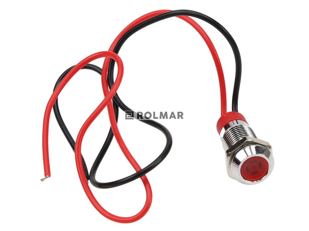 Lampka kontrolna LED FI8 12/24V czerwona