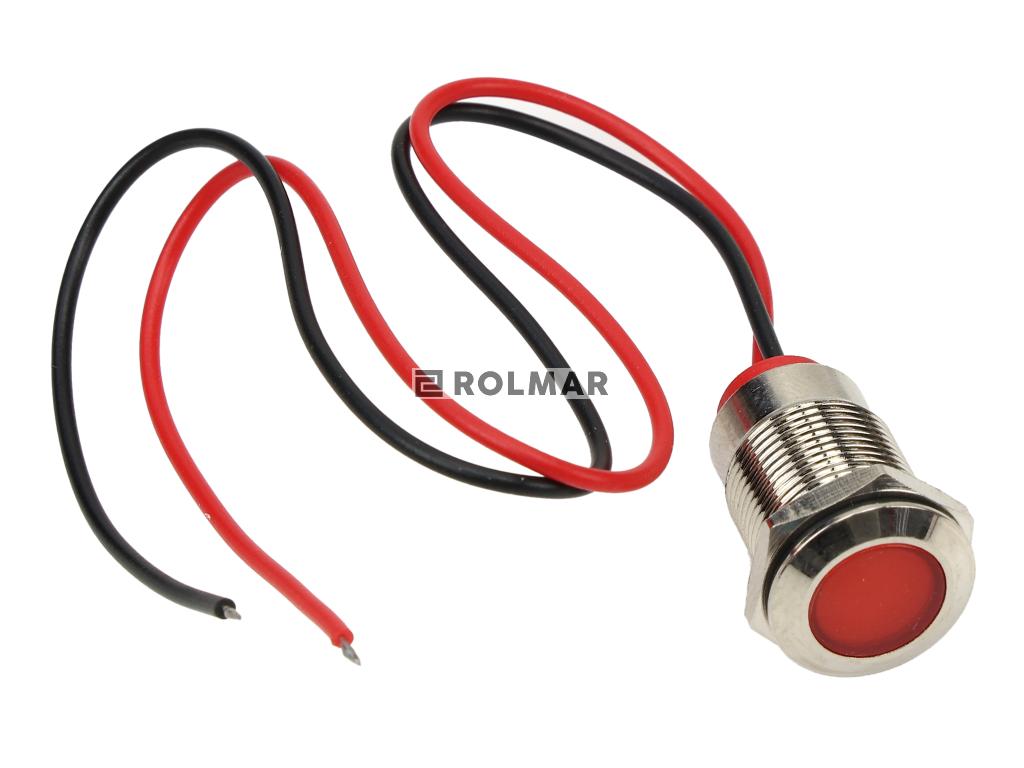 Lampka kontrolna LED FI12 12/24V czerwona