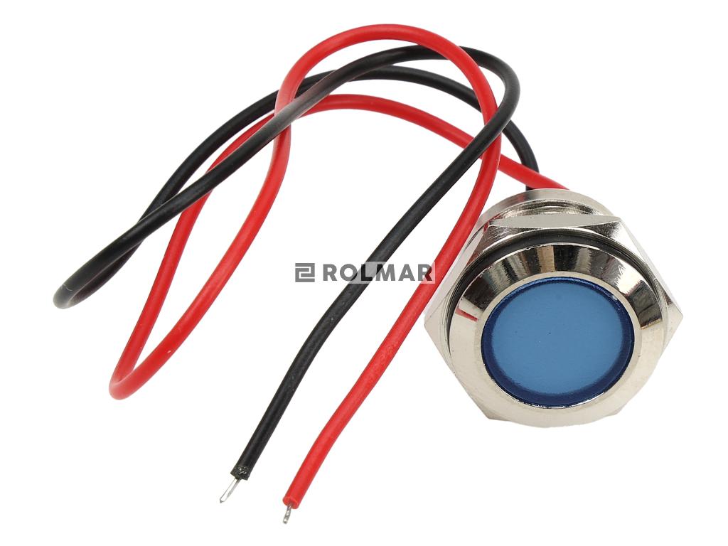 Lampka kontrolna LED FI16 12/24V niebieska