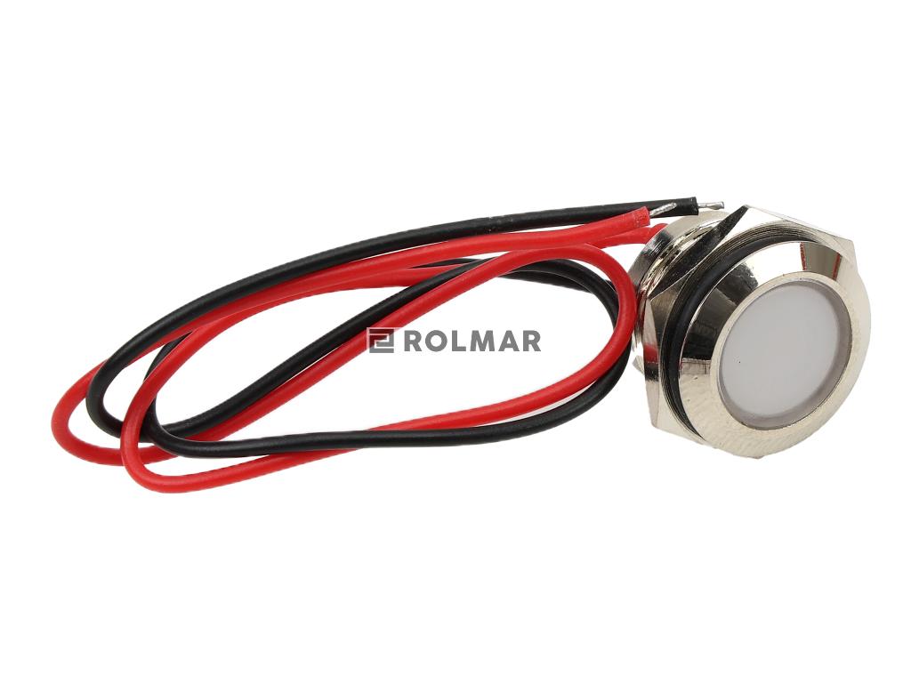 Lampka kontrolna led FI16 12/24V biała