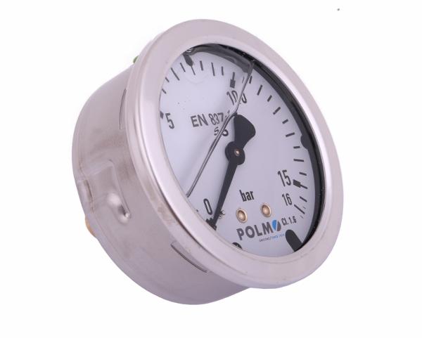 Manometr glicerynowy M63 0-16 bar tylne przyłącze G1/4" POLMO