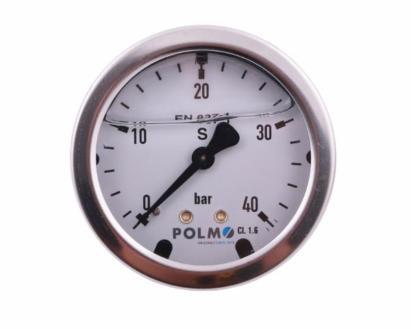 Manometr glicerynowy M63 0-40 bar tylne przyłącze G1/4" POLMO