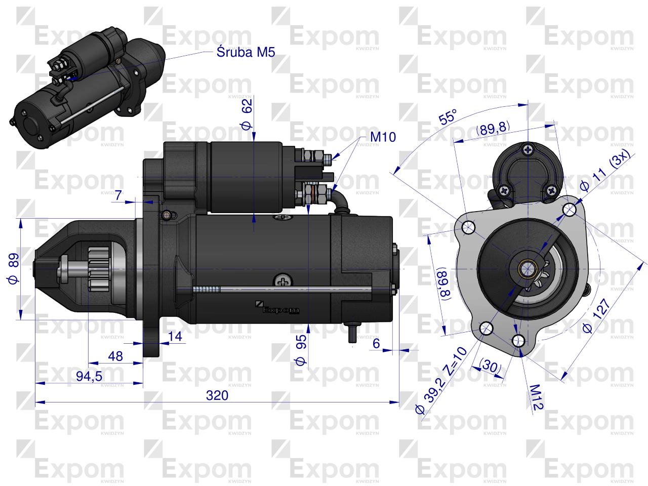 Rozrusznik 12V RENAULT Typ Iskra MS110 EXPOM eu