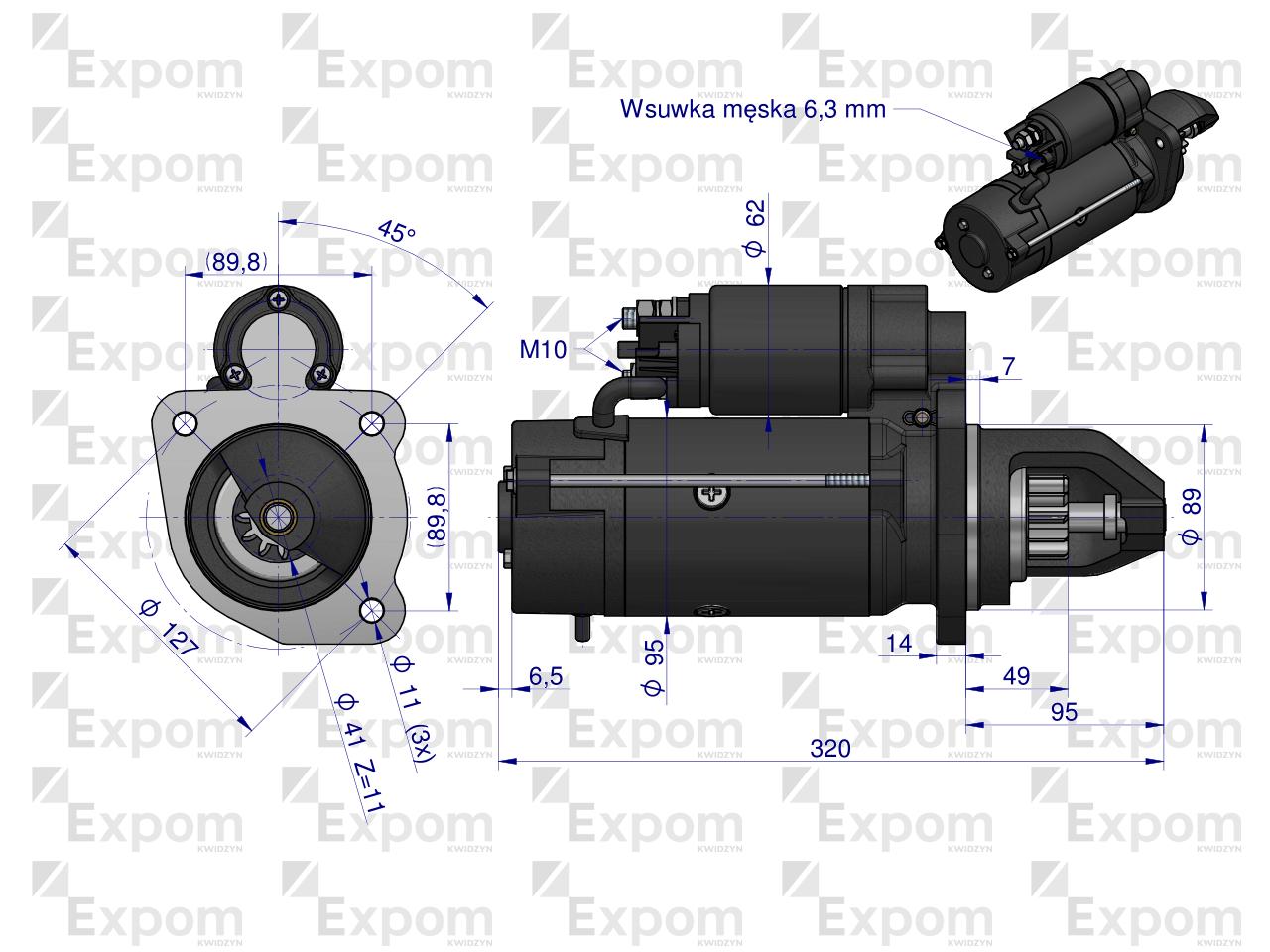 Rozrusznik AZF4369 Case Nowy Typ EXPOM KWIDZYN eu 