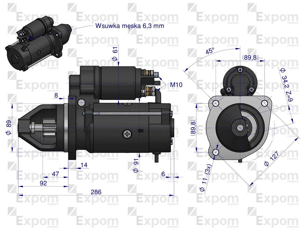 Rozrusznik Case Typu Iskra 379IS0889  EXPOM KWIDZYN eu