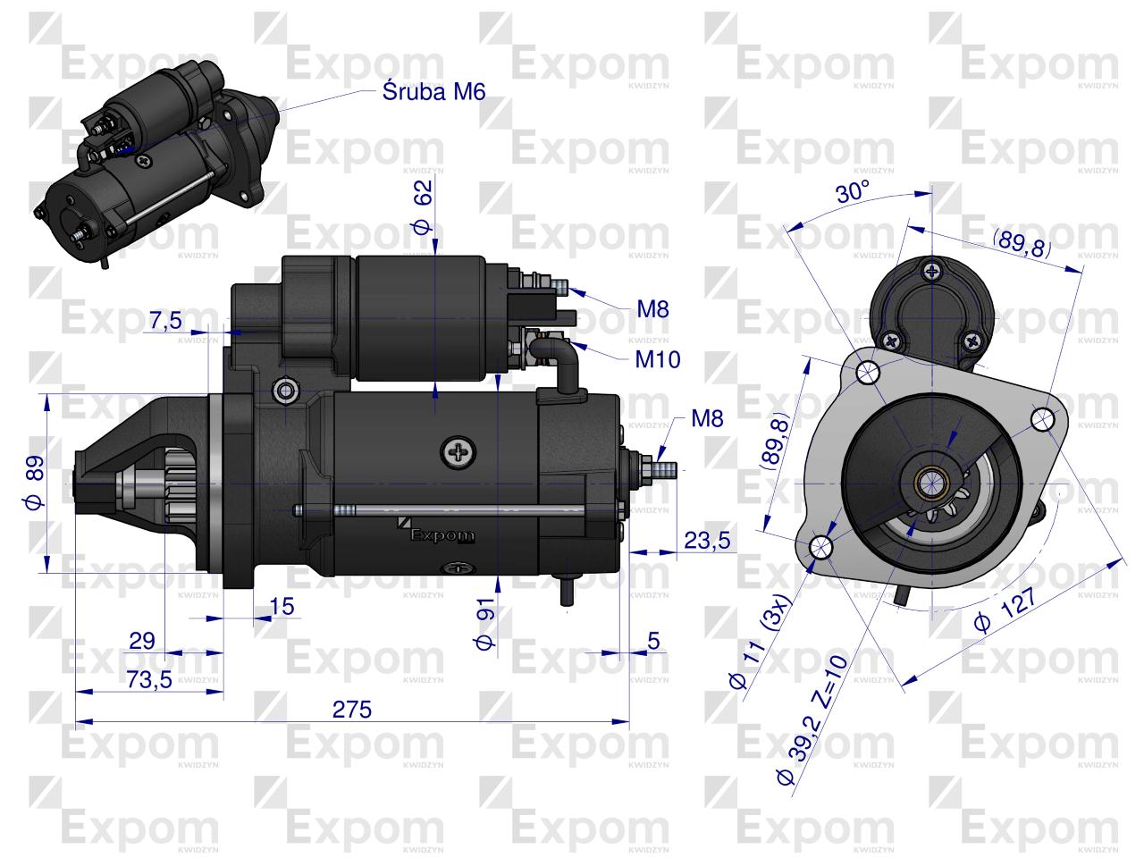 Rozrusznik 12V SAME Typ Iskra  MS297 EXPOM KWIDZYN eu