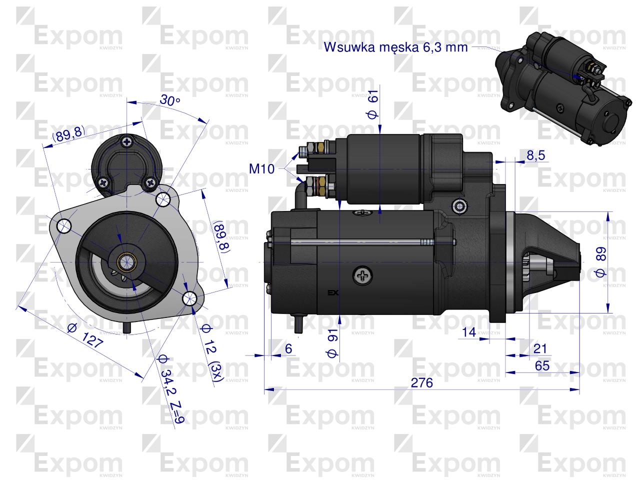 Rozrusznik Case Fendt Renault Typu Iskra 379IS0841  EXPOM KWIDZYN eu