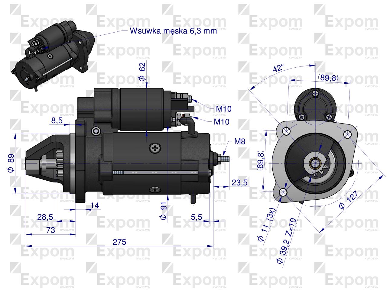 Rozrusznik MS 282, AZE4244, IS1378 typ Iskra EXPOM KWIDZYN eu 