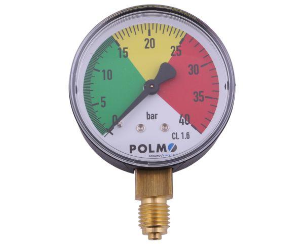 Manometr suchy M63 0-40 bar gwint M12x1.5 dolne przyłącze. Opryskiwacz POLMO