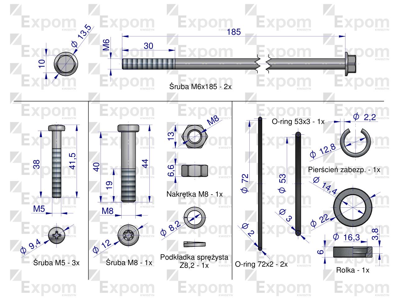 Zestaw montażowy rozrusznika MS151EX Nowy Typ EXPOM KWIDZYN eu 