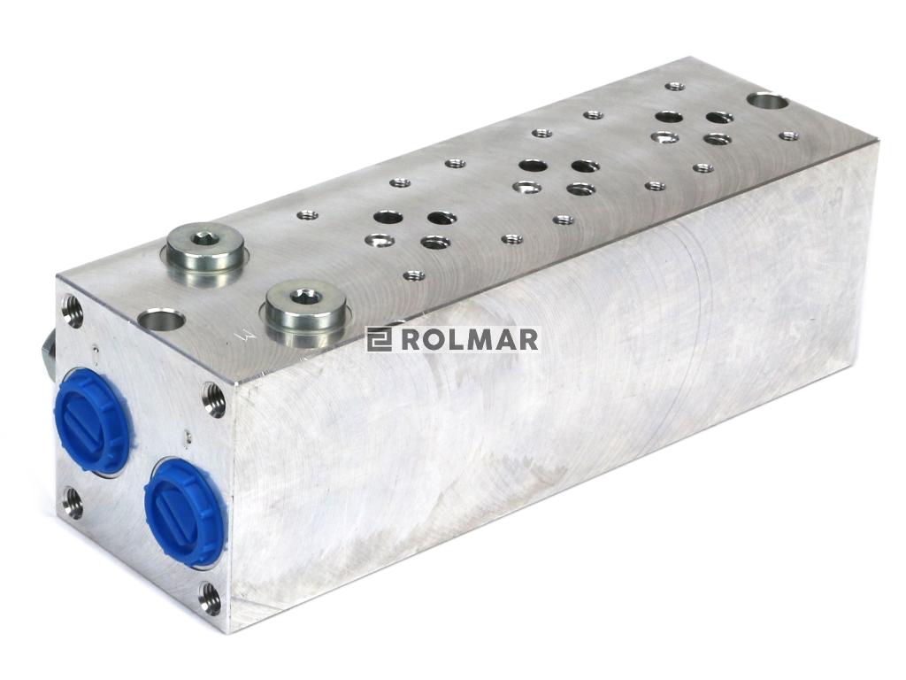 Płyta NG6 cetop3 3-sekcyjna (z zaworem przelewowym 50-380 bar) do elektrozaworów DL3 i DS3