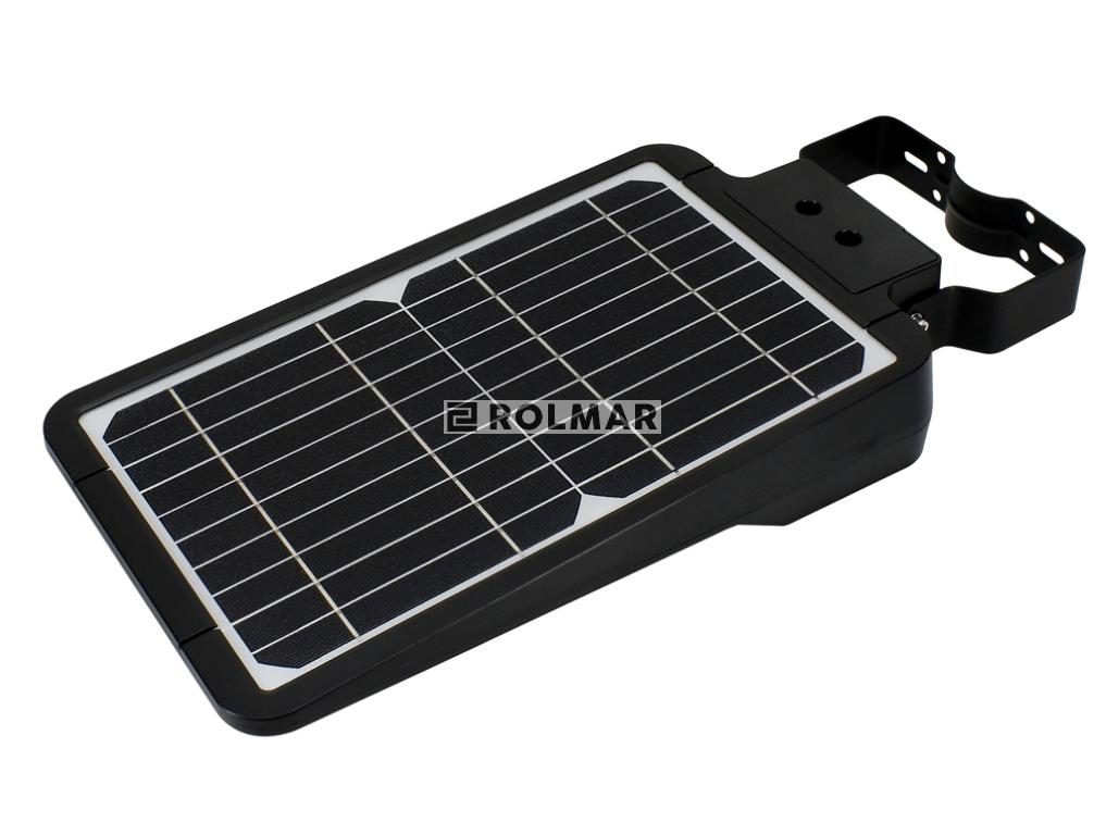 Solarna lampa. oprawa uliczna LED SOLGER 20W 3000LM ZMIENNA BARWA ŚWIATŁA 3000K, 4000K, 6000K IP65 z czujnikiem ruchu