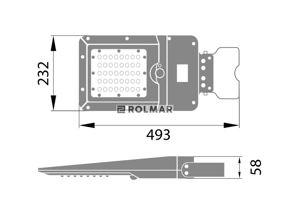 Solarna lampa. oprawa uliczna LED SOLGER 20W 3000LM ZMIENNA BARWA ŚWIATŁA 3000K, 4000K, 6000K IP65 z czujnikiem ruchu