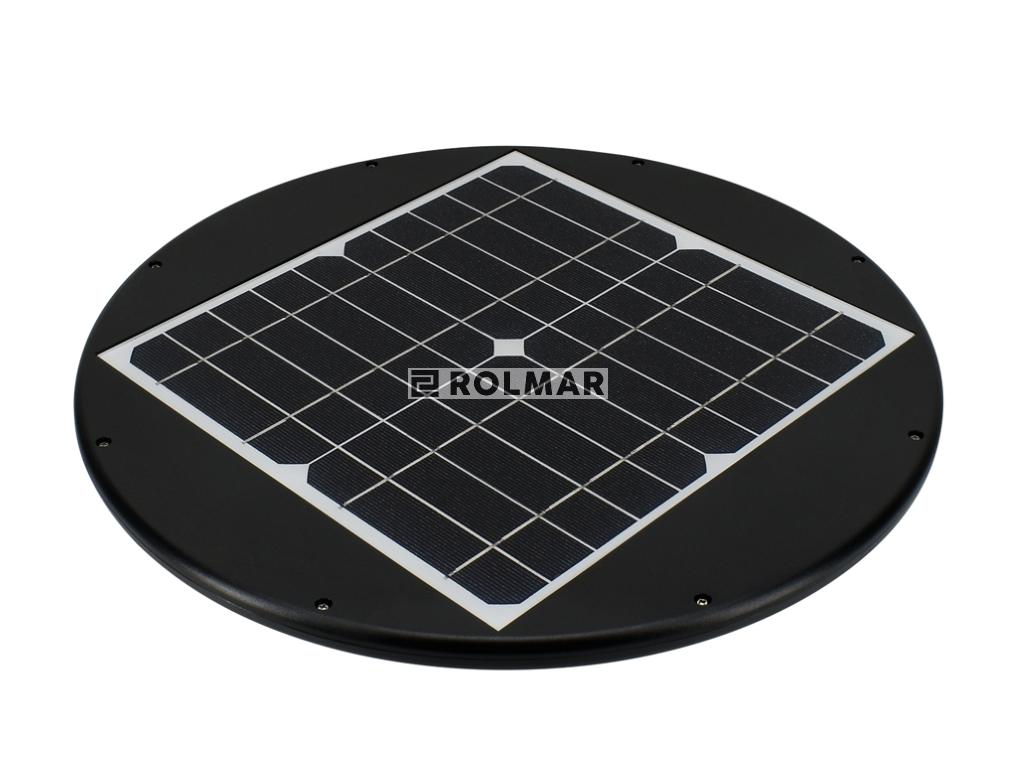 Solarna okrągła lampa. oprawa uliczna LED SOLGUM 20W 2200LM 4000K IP65