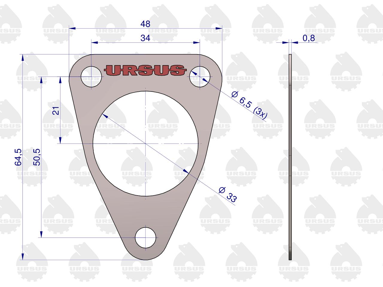 Uszczelka pompy zasilającej krążelit 0.8mm C-360 ( sprzedawane po 10 ) ORYGINAŁ URSUS