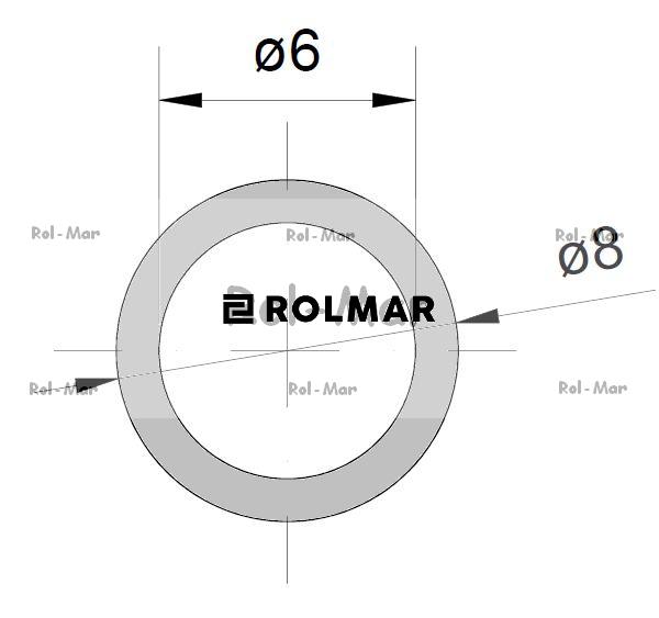 Wąż (przewód) tekalan ciśnienie robocze 12MP fi zew.8mm / fi wew.6mm  6*8 ( sprzedawane po 50 ) Polyurethane