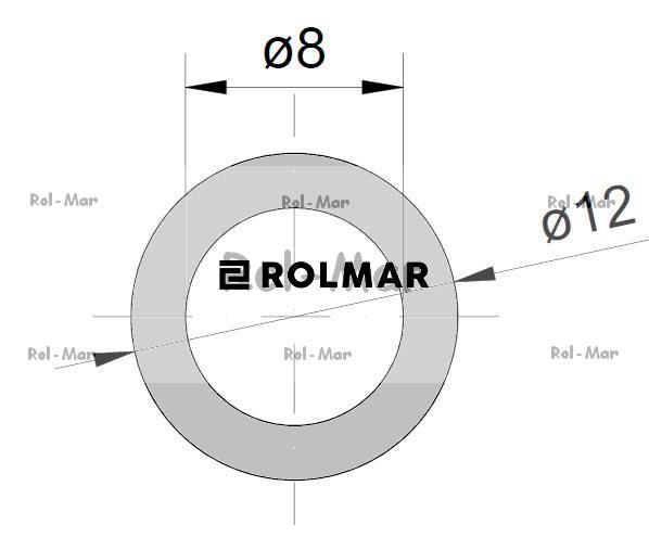 Wąż (przewód) tekalan ciśnienie robocze 12MP fi zew.12mm / fi wew.8mm   8*12 ( sprzedawane po 50 ) Polyurethane