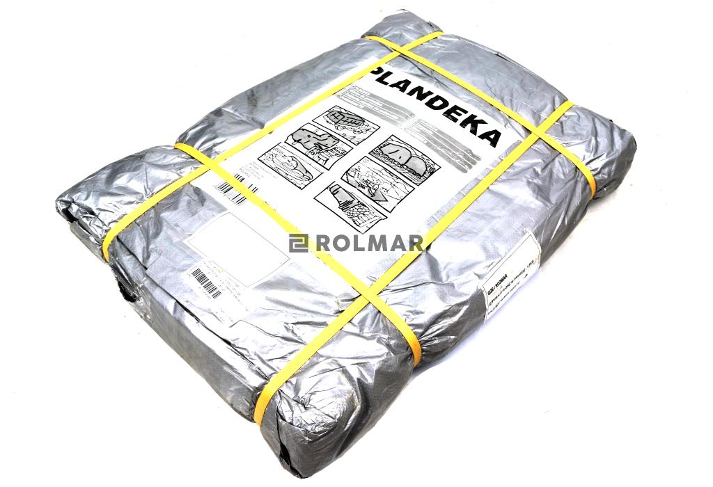 Plandeka MOCNA 10x15m (srebrna) gramatura 110g/m2