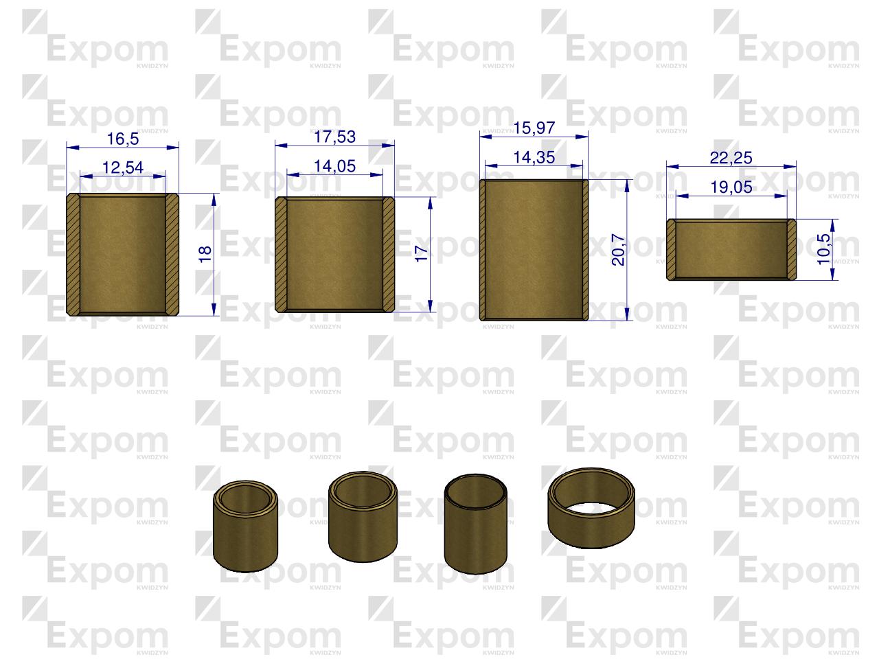 Komplet tulejek rozrusznika R-5 4-szt EXPOM KWIDZYN eu 