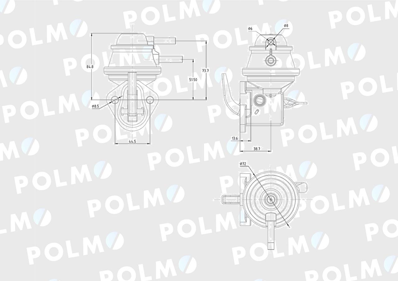 Pompa zasilająca RE527115 POLMO