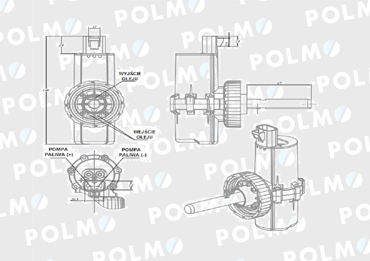 Pompa zasilająca RE505825 POLMO