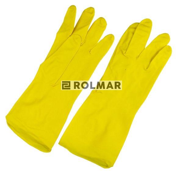 Rękawice ochronne gumowe flokowane żółty L 50g ogólne prace mechaniczne oraz rolnictwo i ogrodnictwo ( sprzedawane po 12 )