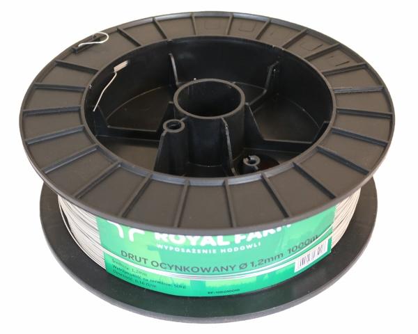 Drut (szpula) do pastucha 1000m ocynkowany fi 1.2 mm ROYAL FARM RM-105010019