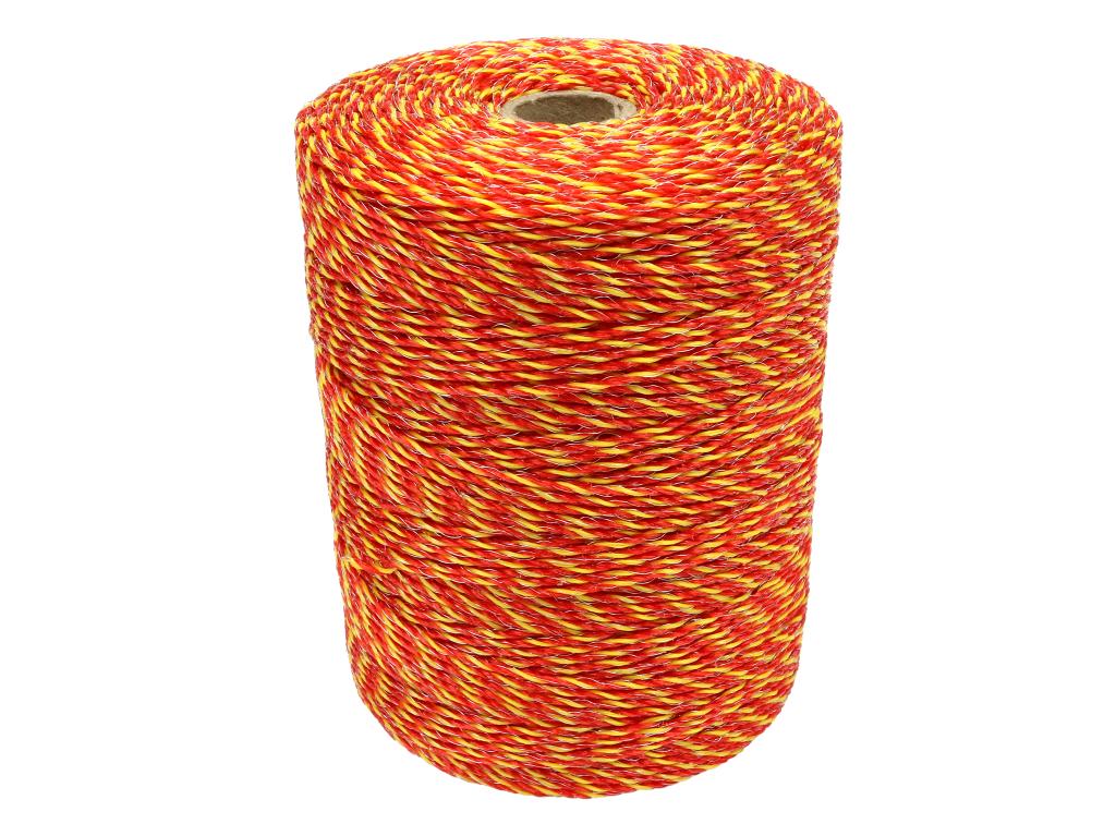 Plecionka, do elektryzatora 2mm, 3x0,16mm SS żółto-pomarańczowa 500m, Royal Farm