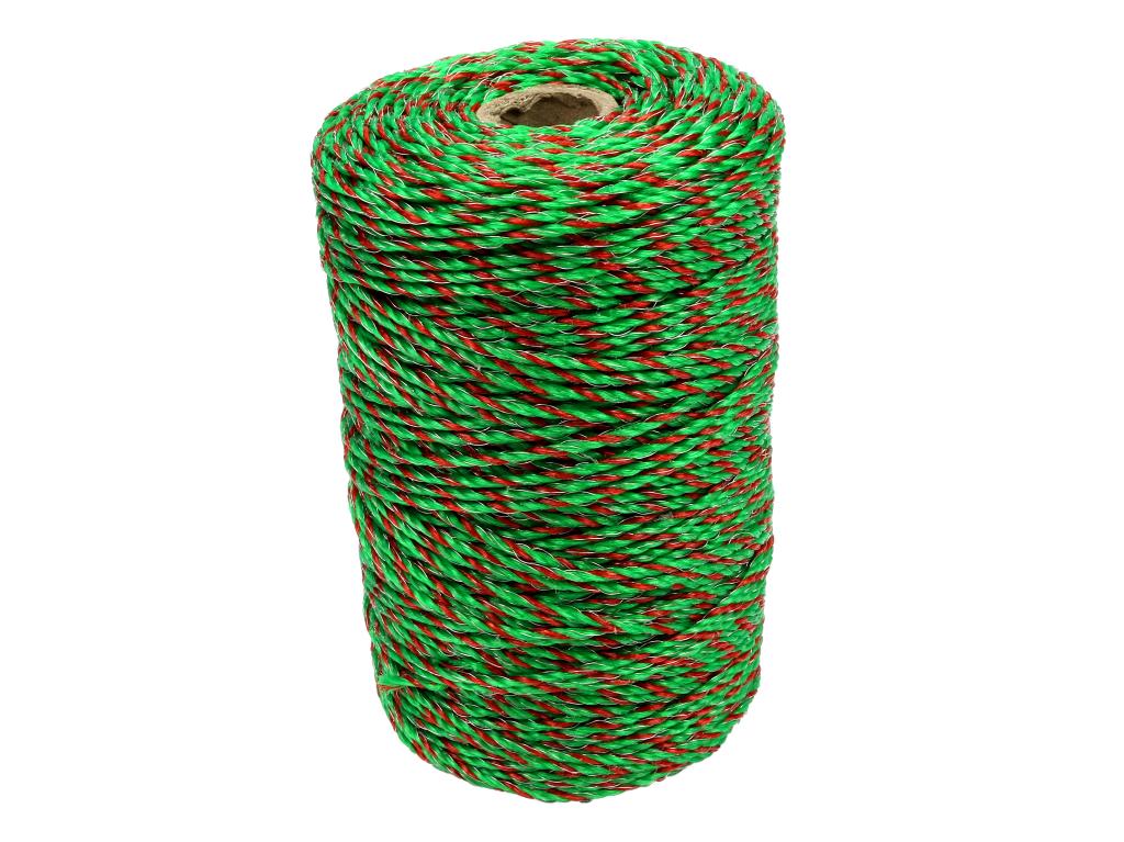 Plecionka, do elektryzatora 2,5mm, 3x0,20mm SS zielono-pomarańczowa 200m, Royal Farm