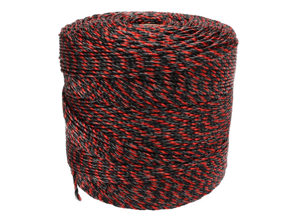Plecionka, do elektryzatora 3mm, 3x0,20mm SS czarno-pomarańczowa 400m, Royal Farm
