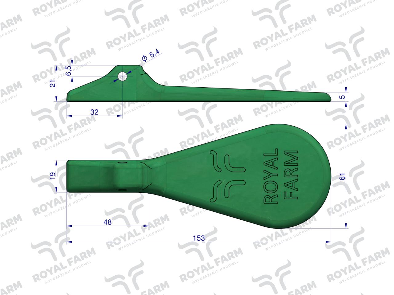 Język poidła RF-20908101 RF-20908106 ROYAL FARM ( sprzedawane po 10 )