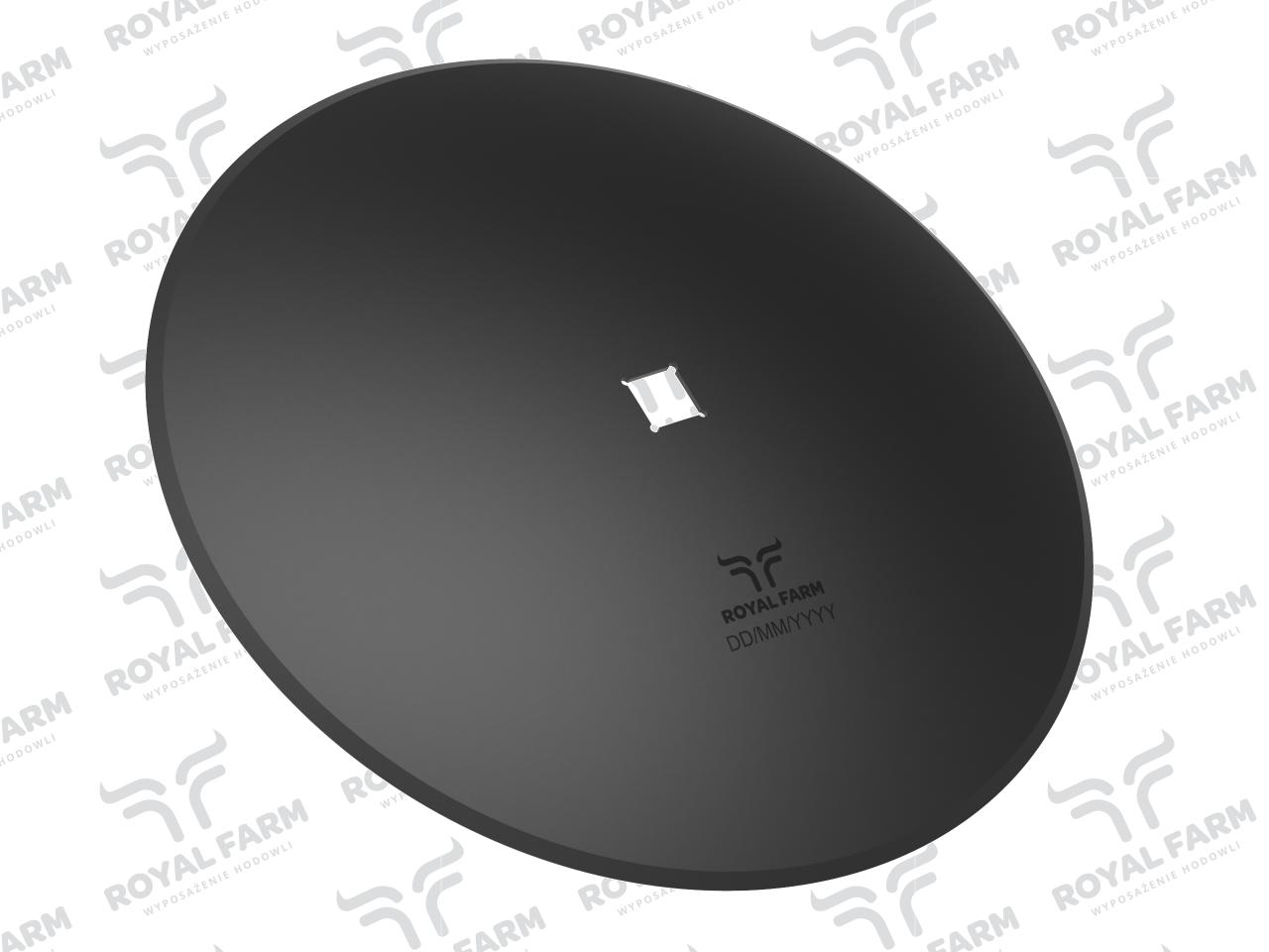 Talerz, gładki fi 510 otwór 30x30 stal borowa, 1279621010 1240040020, Royal Farm