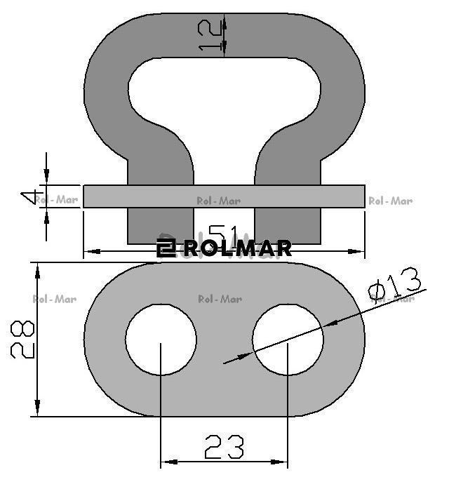 Ogniwo łańcucha kpl. Fortschritt T-088 Rozrzutnik (sprzedawane po 10)